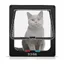 Chatire Magntique 4 Voies XL Noir Porte pour Chats et Petits Chiens Avec Tunnel Pratique YYV