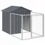 Meilleures Abris - Cage - Niche pour chien avec cour anthracite 117x201x123 cm SSD7704959