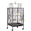 Cage Oiseau-VEVOR-46x46x77cm-Volière Oiseaux Toit Plat Ouvert Cage-Perroquet sur Pied Roues