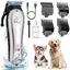 Tondeuse pour Chien, BYONDSELF®，2000mAh，Ecran LED, Avec 4 Têtes Professionnelle, Bruit Faible, Convient Aux Chiens
