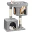 Feandrea Arbre À Chat,Tour De Jeux 84Cm,L,Maison Pour Chats Jusqu’À 7 Kg,Grande Plate-Forme,2 Niches,Griffoir,Gris Clair Pct61W