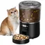 Distributeur Croquettes Chat Automatique - Distributeur Croquettes Chat avec Minuterie Programmable - Grande capacité 4L-Noir