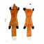Jouet pour chien 45cm – 1 peluche renard réaliste avec bruit qui couine et tissu froissé – Sans rembourrage – Unité
