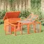 Clapier rustique - vidaXL - bois de pin massif contreplaqué - marron vert - 144 x 123 x 675 cm - hydrofuge - pour lextérieur ipk
