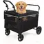 Chariot- Poussette Pliable pour Chiens de Grande et Moyenne Taille + Rampe d’Accès – le Camping et les Promenades en Plein Air