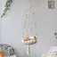 Hamac suspendu pour chat - Nosheir - Macramé élégant - Bois robuste - Corde en coton tissé - Dimensions 30x100 cm