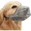 Muselière pour chien avec sangles réglables muselière recouverte de maille souple pour chiens de petite et moyenne taille – Gris L