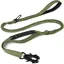 Laisse pour chien 150 cm - Laisse tactique robuste pour chien - Laisse élastique absorbant les chocs 10-15 cm - Avec 2 sangles
