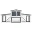Bon plan Clapier Lapins Petit enclos - JILI HOT - Clapier large dextérieur - Gris et blanc 204x45x85cm Bois - Pour Jardin