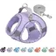 Harnais pour Petit Chien,Harnais Anti-Traction pour Chat avec Laisse,Harnais réglable pour Chien,Gilet d'extérieur Chiens Violet