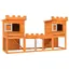 BEL ACHAT*Clapier - Enclos Extérieur de Jardin - poules/lapins - Poulailler large dextérieur avec maison double Promo627940