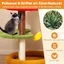 GIANTEX Arbre à Chat Forme Hamburger Hauteur 117 CM Arbre à Chat XXL Poteaux à Gratter en Sisal (Moyen)