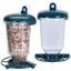 Mangeoire pour oiseaux avec ventouse - ProGarden - 23 cm - 2 pièces - Transparent - Vert foncé - Facile à installer