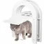 Chatière blanche porte intérieure pour chats jusquà 9 kg facile à installer portes intérieures et extérieures pour animaux