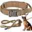 Collier de Chien Tactique Rglable avec Poigne et Boucle en Mtal Ensemble Collier et Laisse pour Chiens couleurs multiples COLLIER