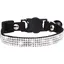 Collier pour chat en daim avec strass - Collier réglable pour chaton - Collier mignon scintillant pour chat - Boucle de sécurité