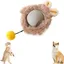 Jouets pour chat balle roulante pour chien jouet à mouvement rapide jouets interactifs rechargeables par USB (peluche grise)