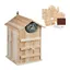 Relaxdays Nichoir d’extérieur pour chouettes en bois à suspendre trou d’envol H x L : 95 x 95 cm nature