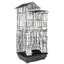 Cage Oiseaux Volière portable Avec conception du type de toit en Métal - ERROLVES - Noir - 46*35.5*99 CM