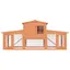 BEL ACHAT*Clapier - Enclos Extérieur de Jardin - poules/lapins - Poulailler large pour petits animaux avec toits Bois Promo723591