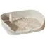 Bac à litière pour chien - ULISEM - Amovible - Plastique PP - 40x30x11 cm - Beige - Facile à nettoyer