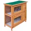 Cage/Clapier dextérieur Enclos pour petits animaux 4 porte -s Bois SS00039293