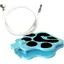 Fontaine à eau pour chien à pédale - Distributeur deau pour animaux de compagnie en PP (225x22x67cm)Abreuvoir et jouet arroseur