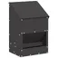 Mangeoire pour poules en métal - vidaXL - 21x16x33 cm - Noir - Acier laminé à froid - Capacité 3 kg