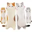 Cat Cushion Plush Long Pillow Animated Giant Soft Toys Doll Gifts for Children Adults 1 Piece Grey/50 cm KIT EDUCATION ACTIVITE