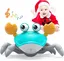 Jouets pour bébé, crabe rampant bleu, temps sur le ventre, chien de montagne, jouet interactif de danse, de marche, cadeau pour
