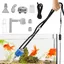 Nettoyeur électrique pour Aquarium Aspirateur pour Aquarium pour Changement Deau Nettoyage du SableDoucheFiltrage20 W/12 V DC