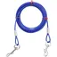 Câble d’attache pour chien de 10 pieds avec crochet pivotant à 360 degrés pour chiens jusqu’à 100 lb (Bleu)
