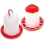 Ensemble abreuvoir et mangeoire pour poussins - MICH - Abreuvoir automatique - 3L - Mangeoire 2Kg - Transparent