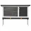 Clapier dextérieur 1 niveau - vidaXL - bois de sapin massif - gris et blanc - 38 x 77 x 41 cm - résistante aux intempéries bgf56x13