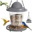 Mangeoire à Oiseaux Exterieur， Mangeoire Oiseaux Exterieur Suspendue，Pliable Mangeoire Oiseau，Distributeur Graines Oiseaux Maison