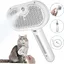 Brosse chat/chien vapeur longs/courts poils réservoir eau intégré (blanc) Label