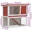 Solde 2026Poulailler pratique/parc à lapins Rouge - Clapier dextérieur 1 porte Rouge Bois 10.95 Kg 97999851