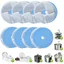 Lot de 8 filtres à charbon compatibles WF070/WF180/FT333/FT444 pour fontaine à eau (105 x 22 x 1 cm)