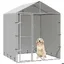 Meuble Déco - Niche/enclos pour chiens - CHICArgent Chenil dextérieur pour chiens - avec toit argenté 2x2x25 m luf7282823