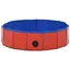 Piscine pliable pour chiens - WIENS - Rouge - 80x20 cm - PVC - Antidérapant - Utilisation intérieure et extérieure