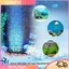 Sonew Lumière à bulles pour aquarium Lampe à bulles ronde pour Aquarium avec LED à couleur changeante animalerie produits Noir