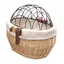 Panier de vélo pour animaux en osier, avec housse grillagée, pour chats et petits chiens