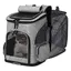 Sac à Dos Chat Chien Extensible Sac Transport Pliable pour Petits Chiens avec Laisse de Sécurité Intérieure Gris