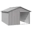 Automne/hiverNiche pour chien Gris 1165x153x815cm Acier galvanisé - HAuteur:81.5cm - Grande Taille &FR_240667
