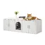 Vevor Bac à litière pour chat pour 2 chats, Meubles de bac à litière cachés avec des chambres doubles, 57,9 « L x 18,3 » L x 17,9 « H, Blanc