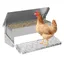 Eulenke Mangeoire poules automatique 5KG – Distributeur en acier galvanisé avec pédale auto-ouverte et couvercle étanc