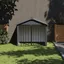 (Noir)Niche pour chiengrande maison de chien avec toit noir 117x103x102 cm acier galvanisé 75052