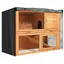 Housse imperméable pour clapier à lapins grande housse double pour cage à lapins de jardin 122 x 50 x 105 cm