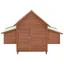 BEL ACHAT*Poulailler - Niche de Jardin - poules/lapins - ABBOI - Moka et blanc 150x96x110 cm Bois de sapin massif Promo914555