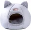 Nid Douillet pour Animal de Compagnie, Lit pour Chien et Chat, Sac de Couchage Pliable et Portable (Gris)